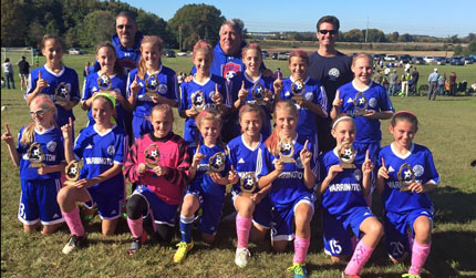 U12 Girls Storm are U13 Gold Division Champs in Western Lehigh Fall Festival